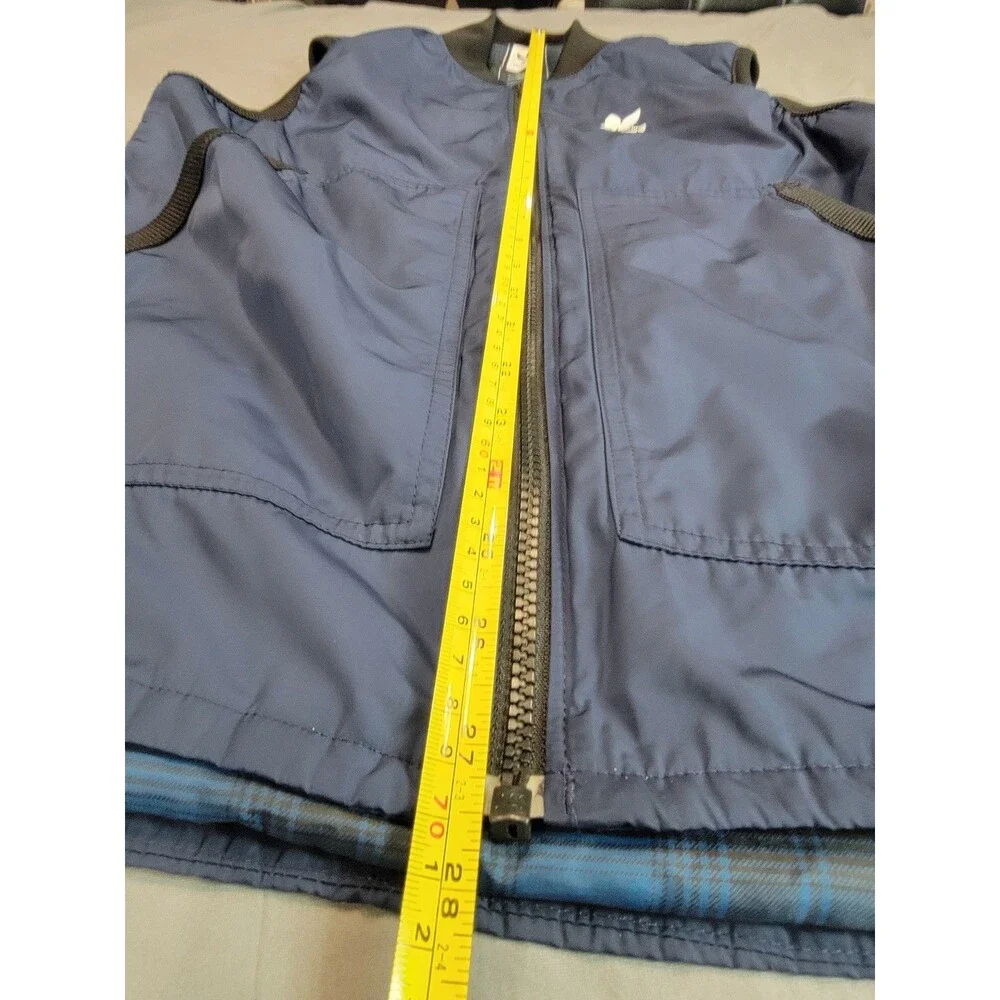 Adidas Originals Skateboarding Vest Blue Zip Up Trefoil Logo Mens Small 2017